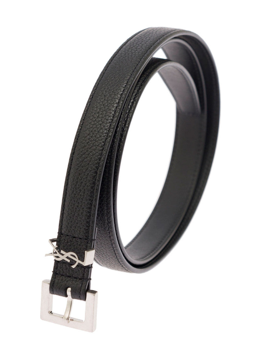 Black Logo Buckle Belt 2