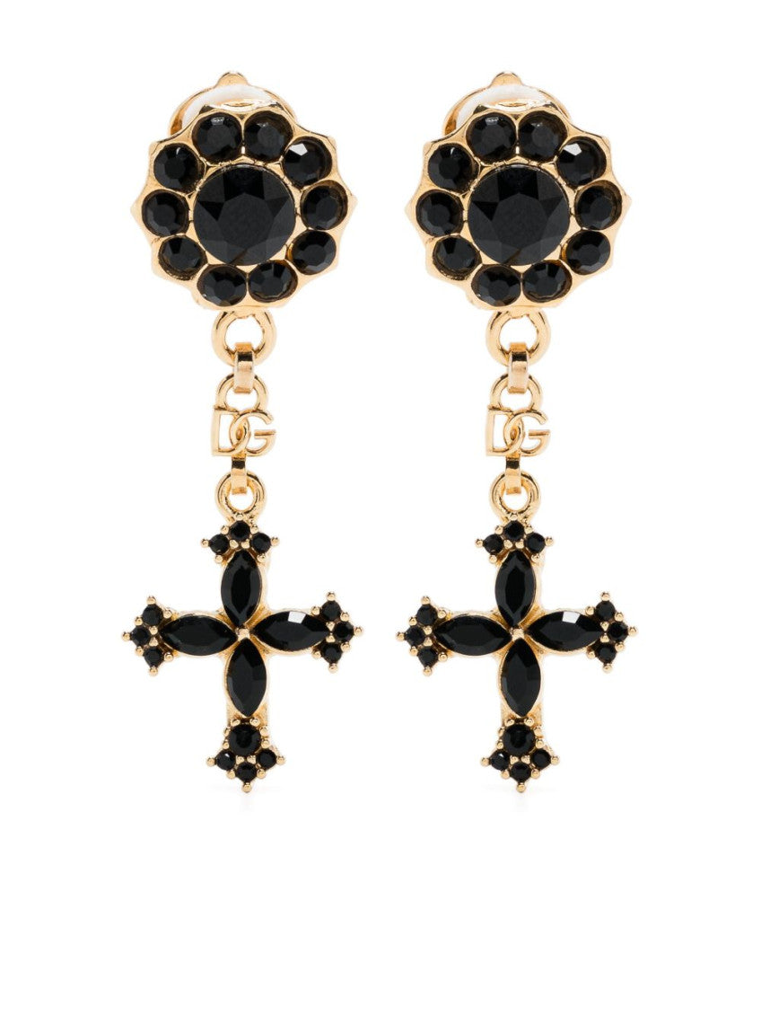 Black Charm Drop Earrings 1