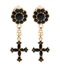 Black Charm Drop Earrings 1