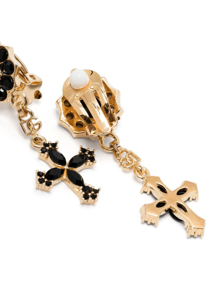 Black Charm Drop Earrings 3