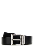 Black Logo Buckle Reversible Belt 1