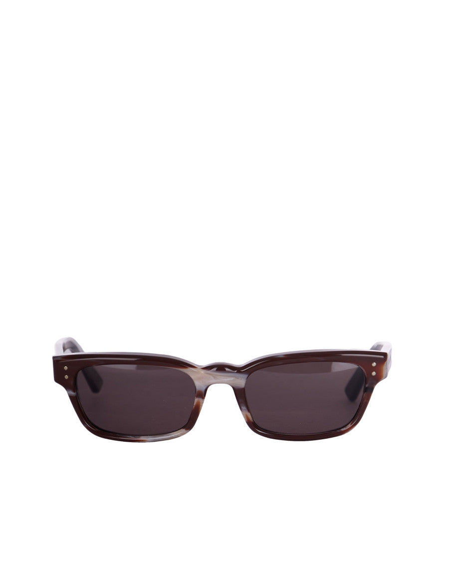 Brown Floosa Rectangular Sunglasses 1