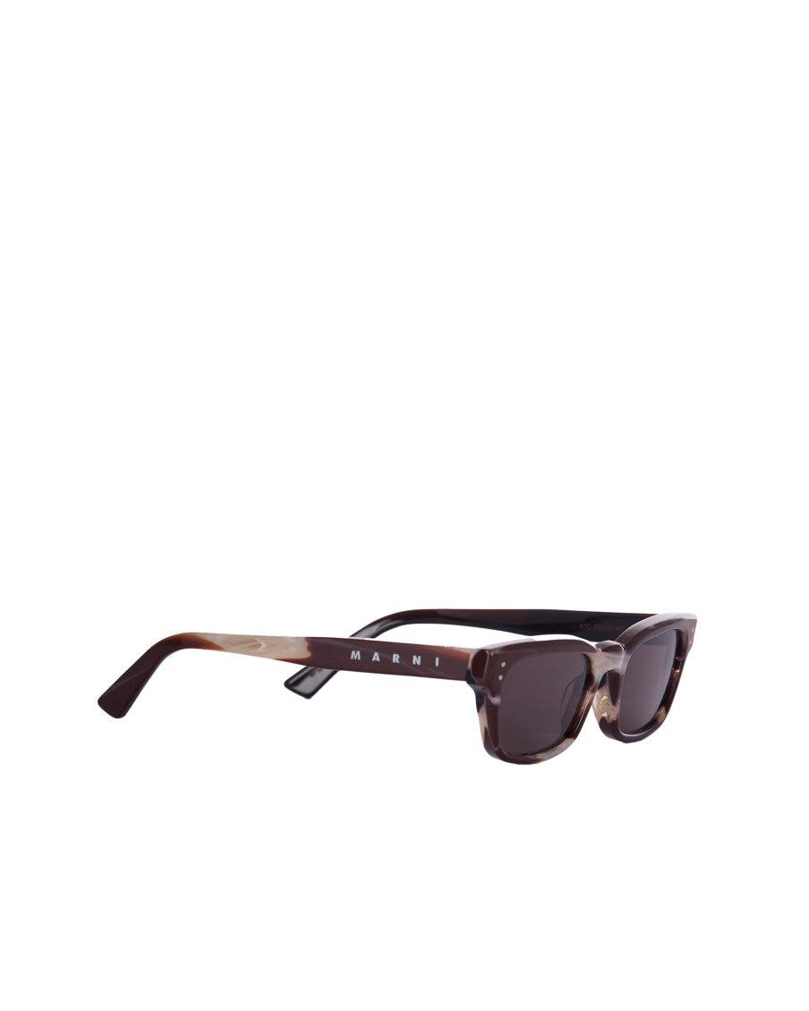 Brown Floosa Rectangular Sunglasses 2
