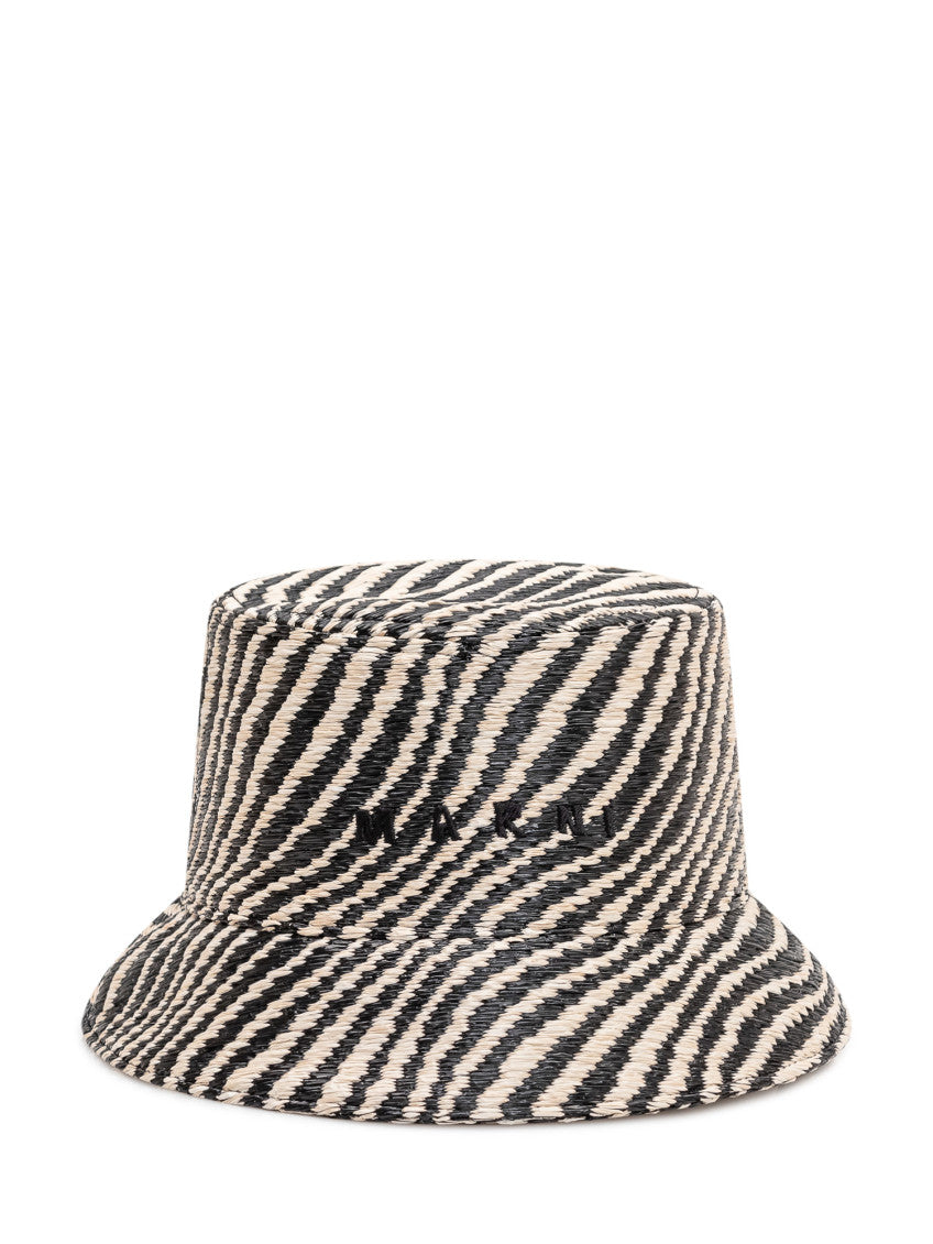 Black Woven Bucket Hat 1