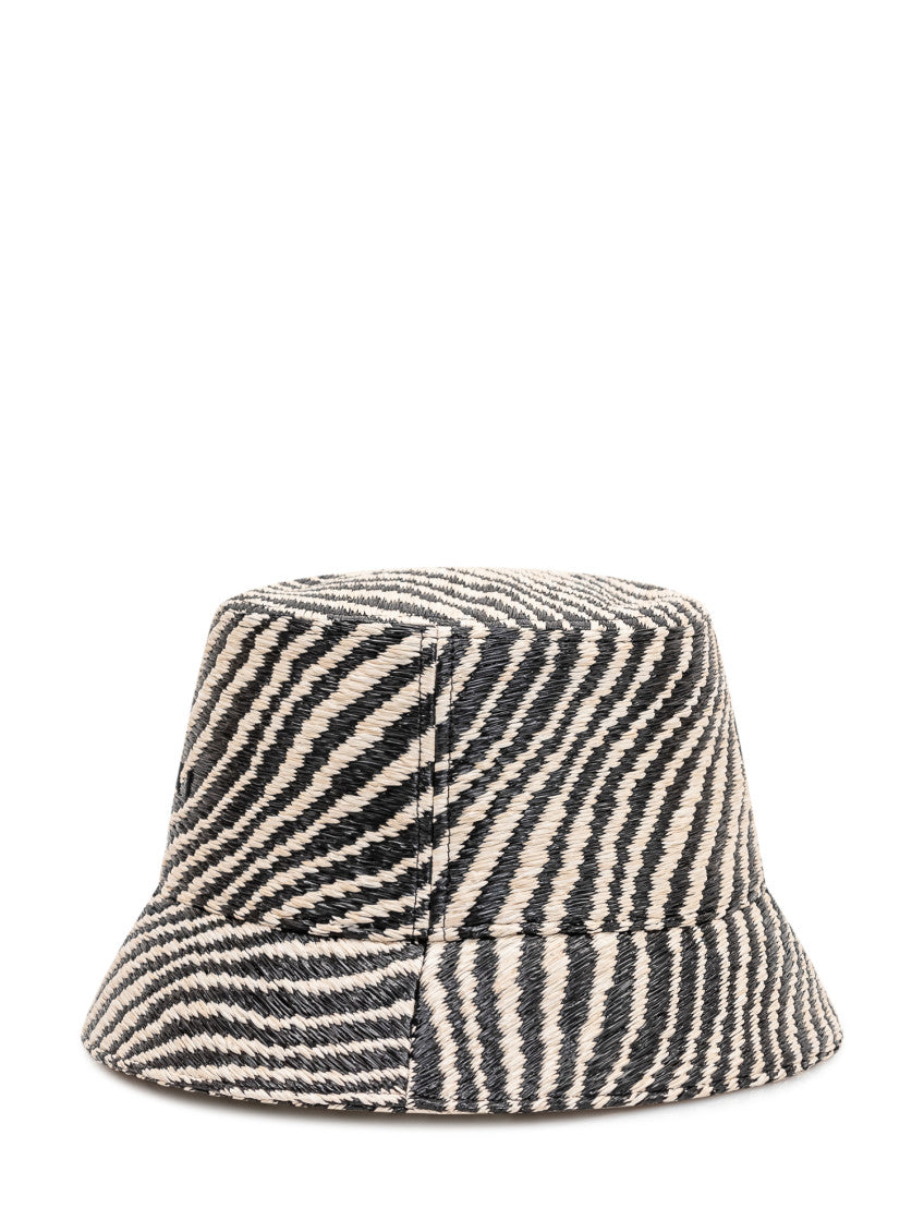 Black Woven Bucket Hat 2