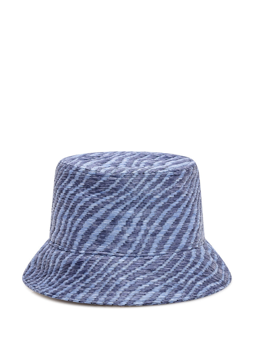 Blue Woven Logo Bucket Hat 3