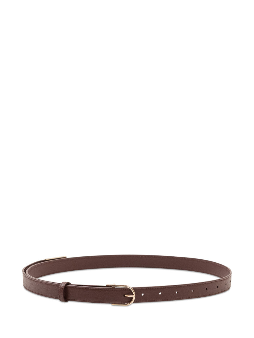Burgundy Solid Buckle Belt 1