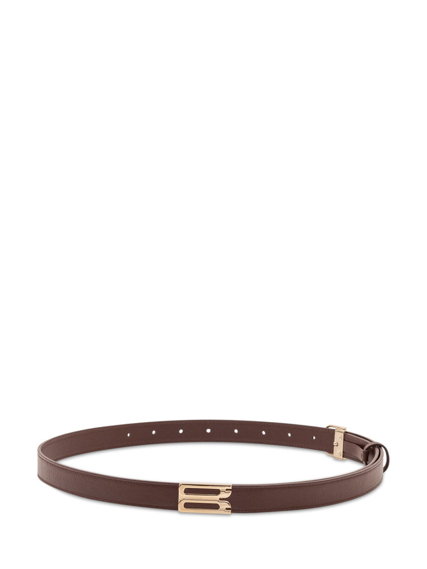 Burgundy Solid Buckle Belt 2