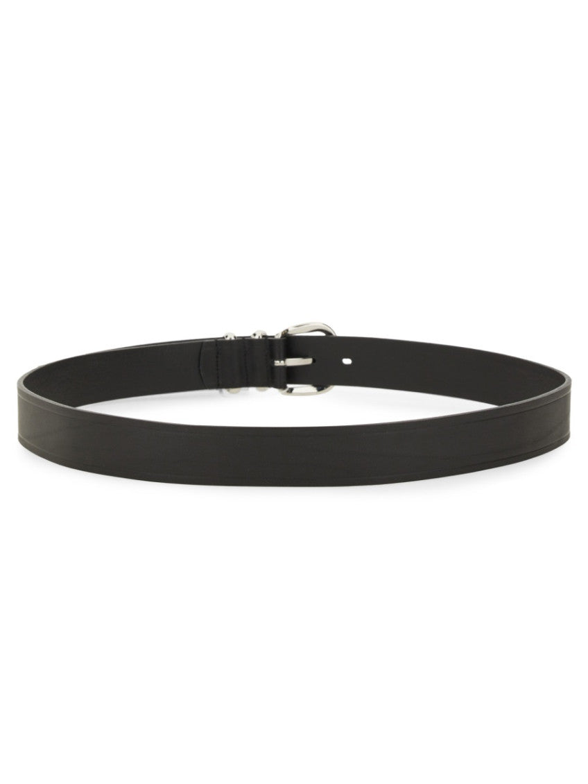 Black Solid Buckle Belt 2