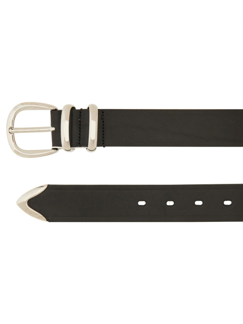 Black Solid Buckle Belt 3