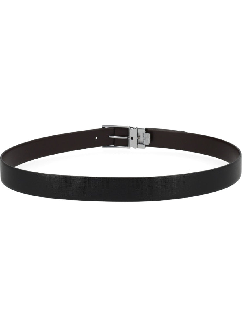 Black Textured Cut To Size Belt 2