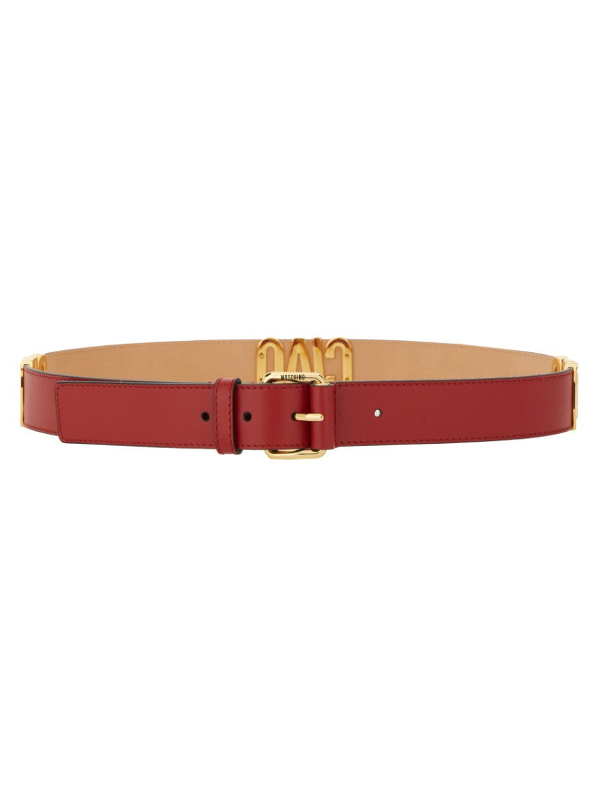 Red Solid Buckle Belt 1