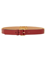 Red Solid Buckle Belt 1