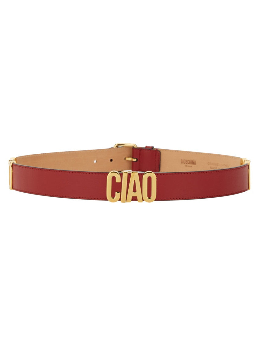 Red Solid Buckle Belt 2