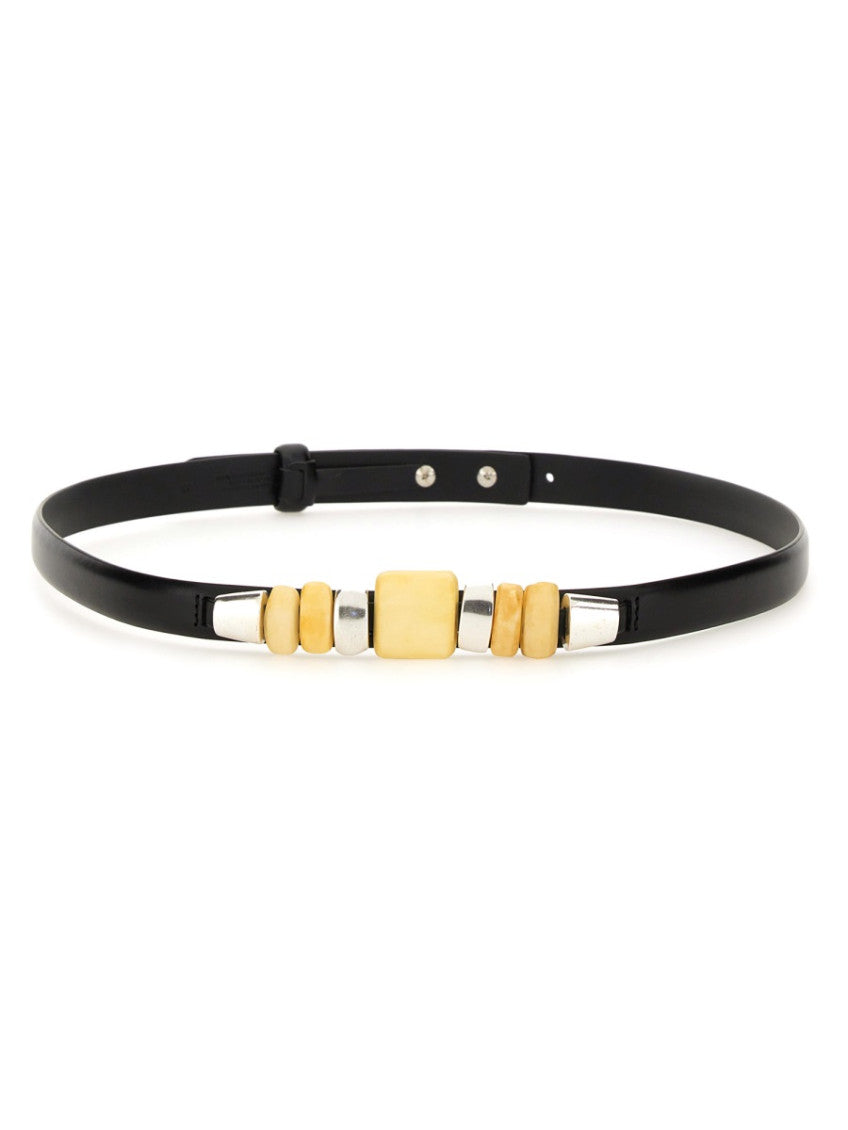 Black Embellished Buckle Belt 1