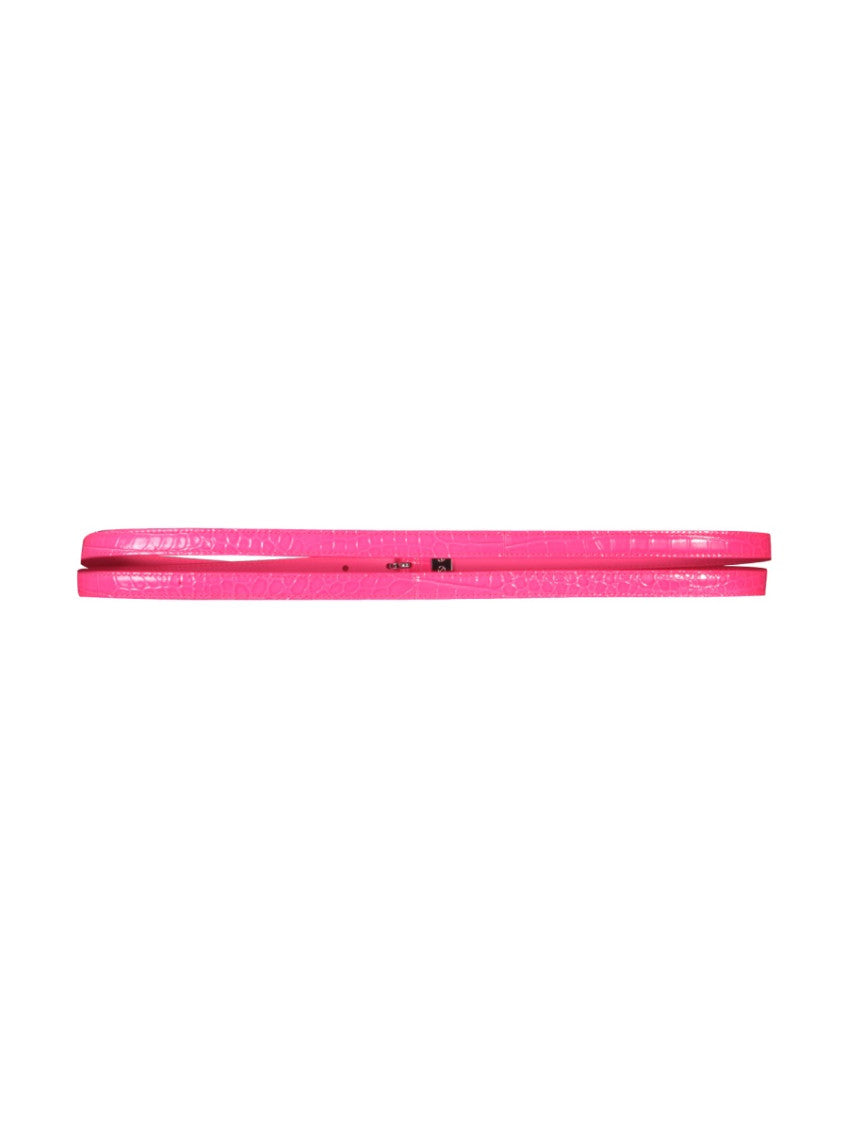 Pink Textured Buckle Belt 2