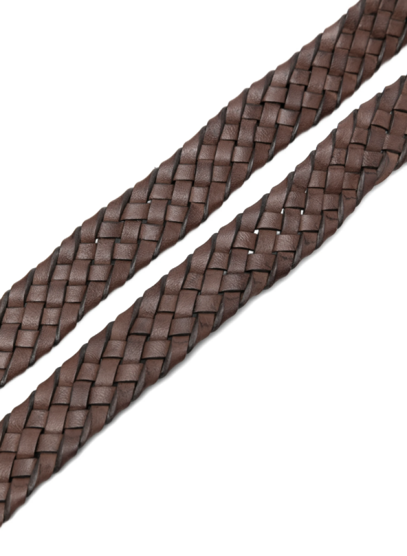Brown Woven Buckle Belt 2