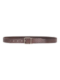 Dark Brown Textured Buckle Belt 1