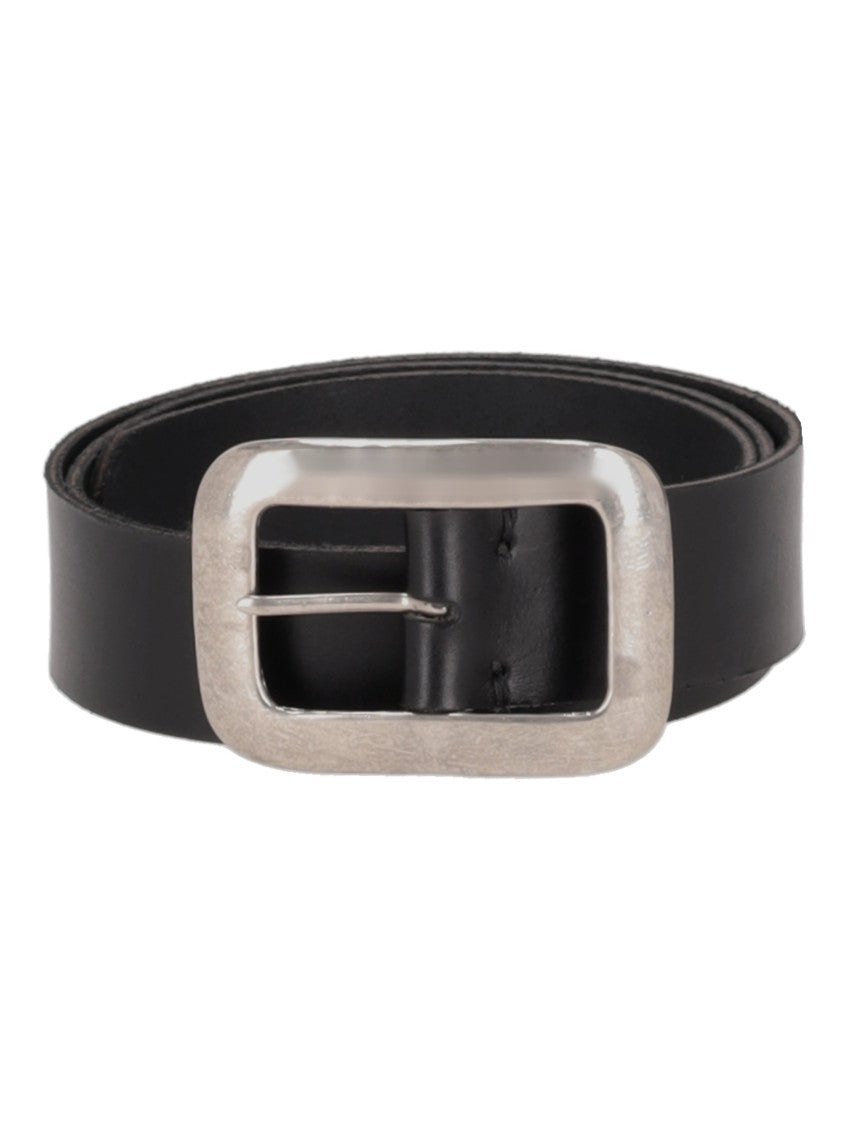 Black Solid Buckle Belt 2