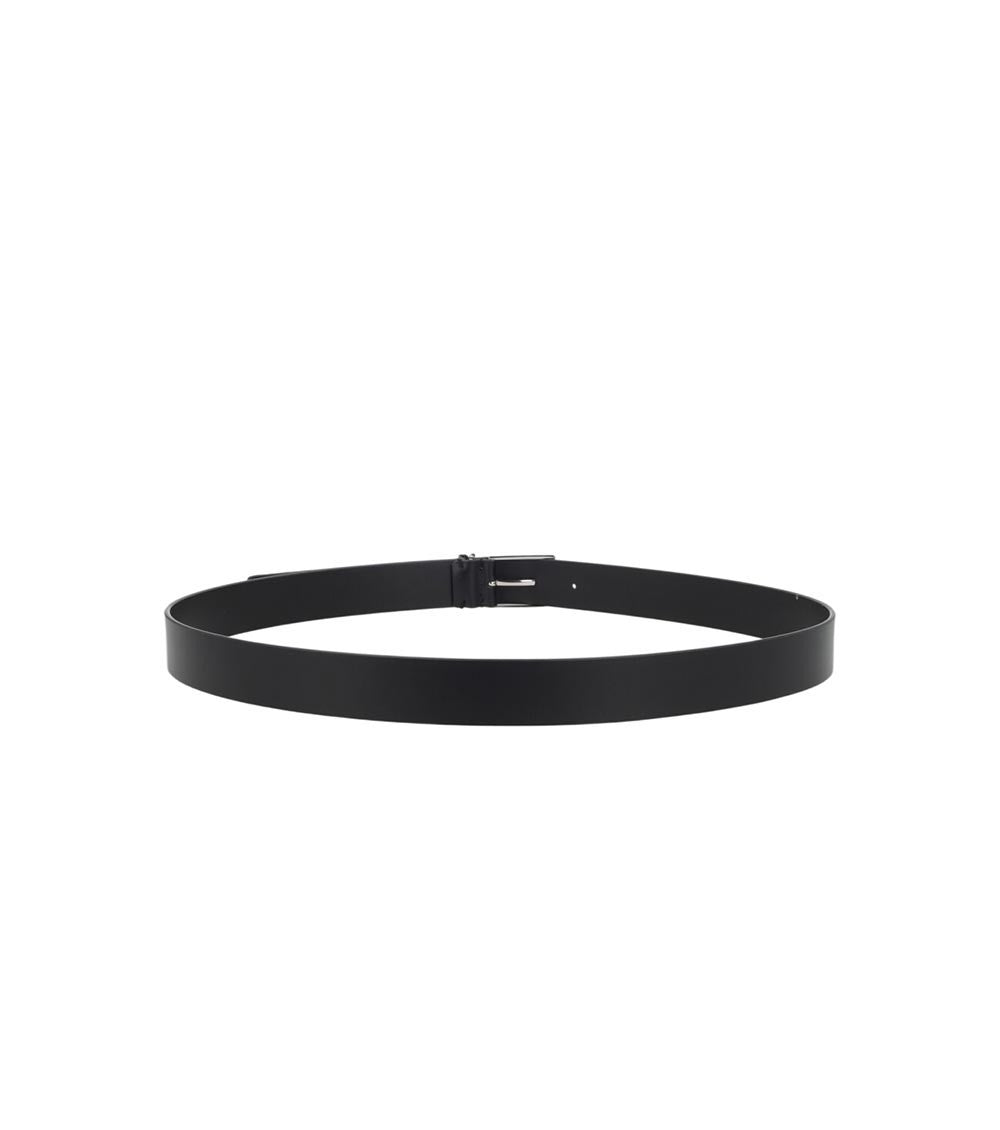 Black Solid Buckle Belt 2