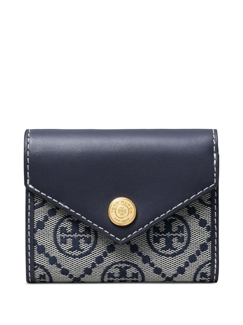 Blue Logo Trifold Wallet 1