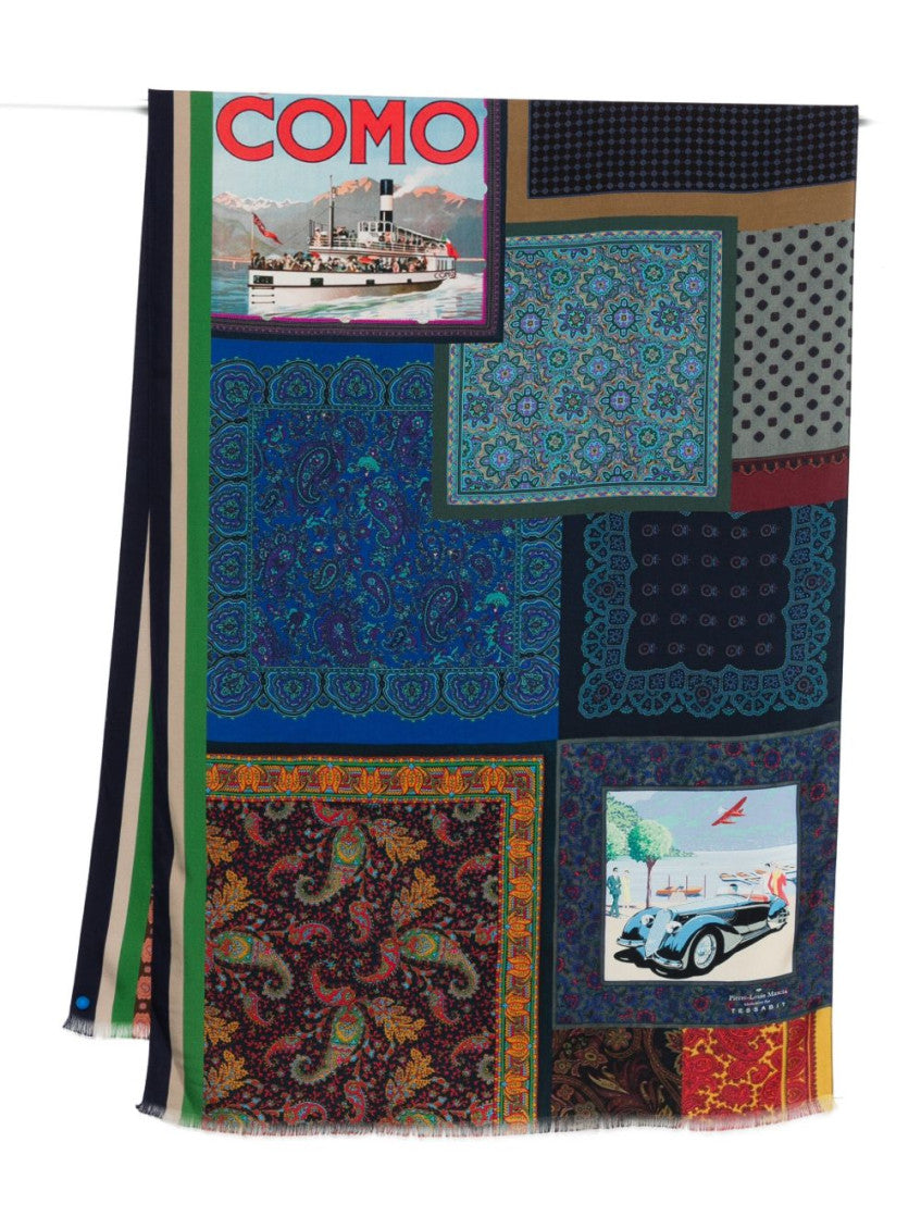Multicolor Patchwork Paisley Scarf 1