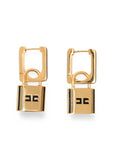 Golden Padlock Drop Earrings 1