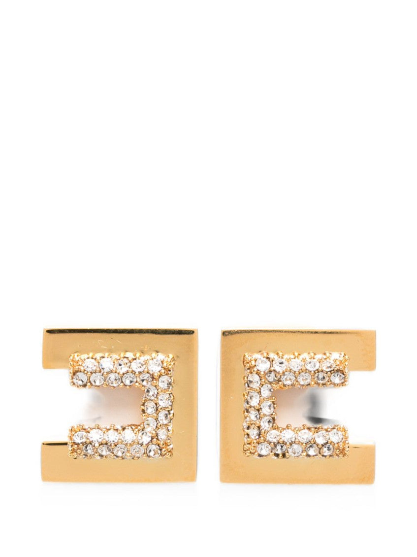 Golden Logo Stud Earrings 1