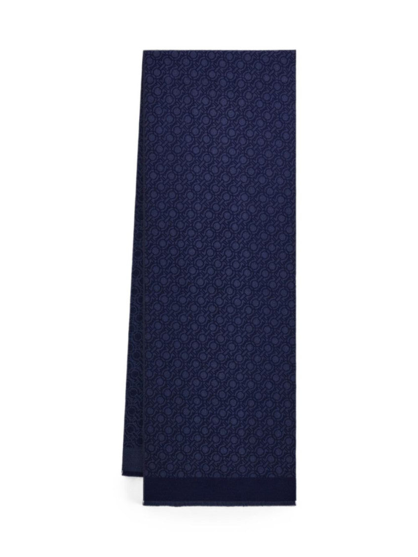Blue Gancini Logo Scarf 1