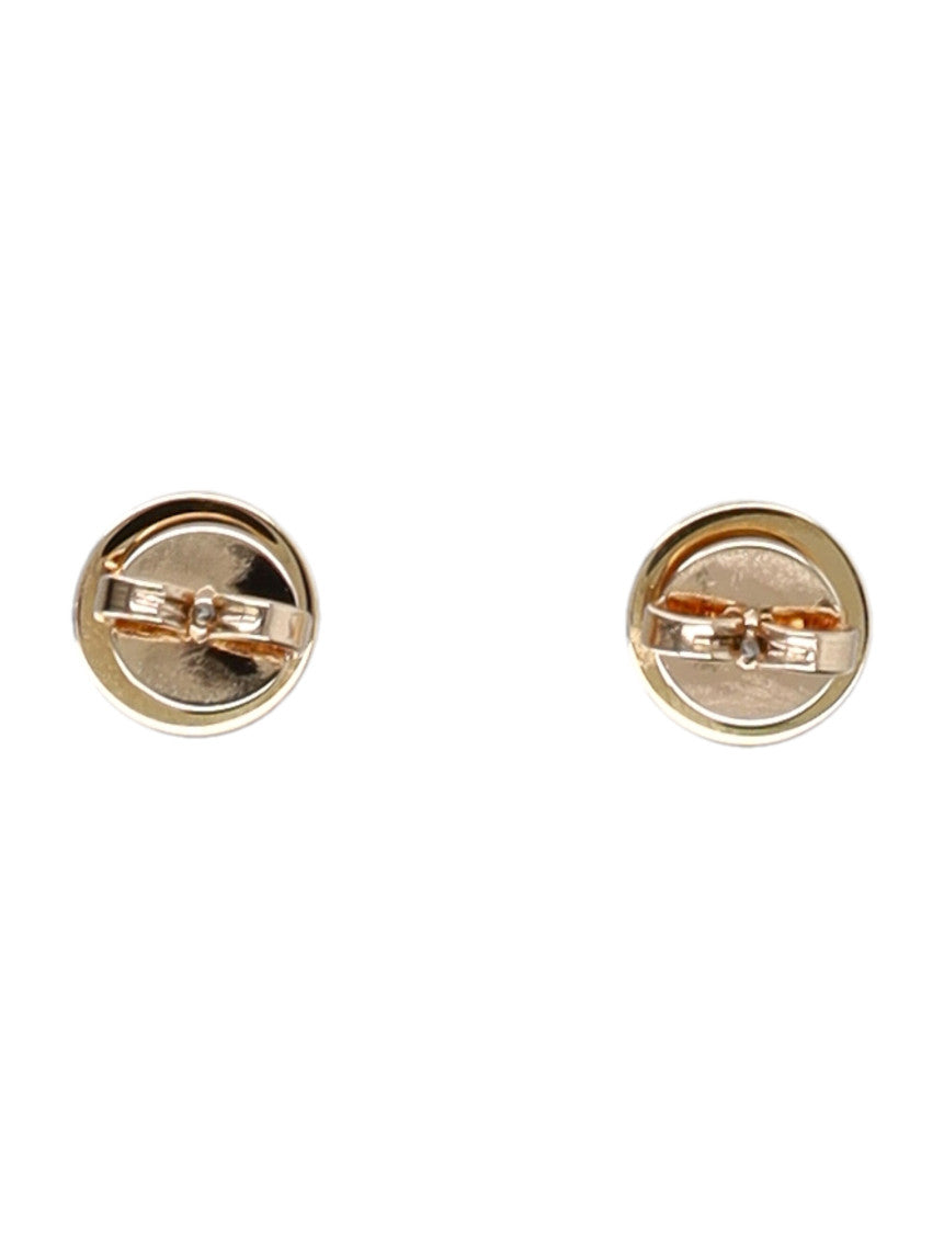 Golden Logo Stud Earrings 2