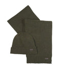 Olive Logo Beanie And Scarf Set 1
