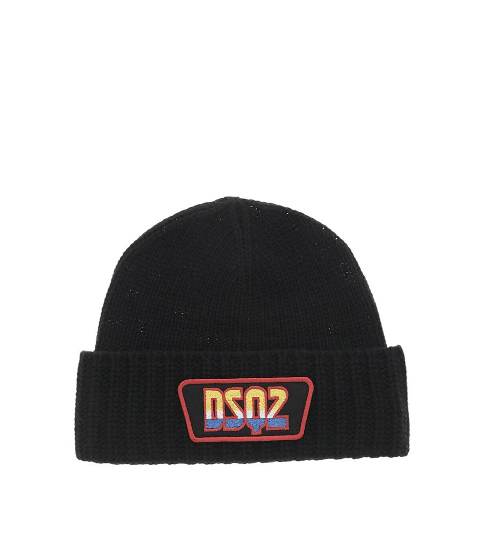 Black Logo Beanies Cap 1