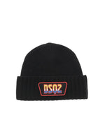 Black Logo Beanies Cap 1
