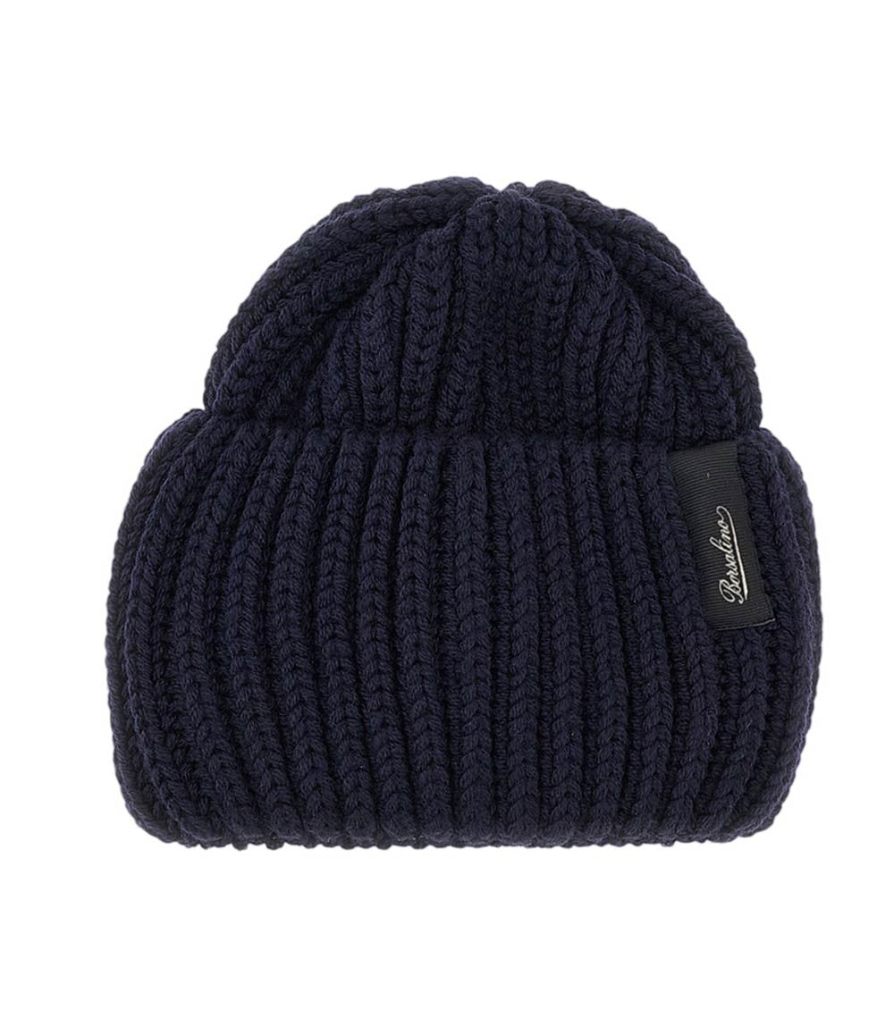 Navy Blue Knitted Beanie Cap 1