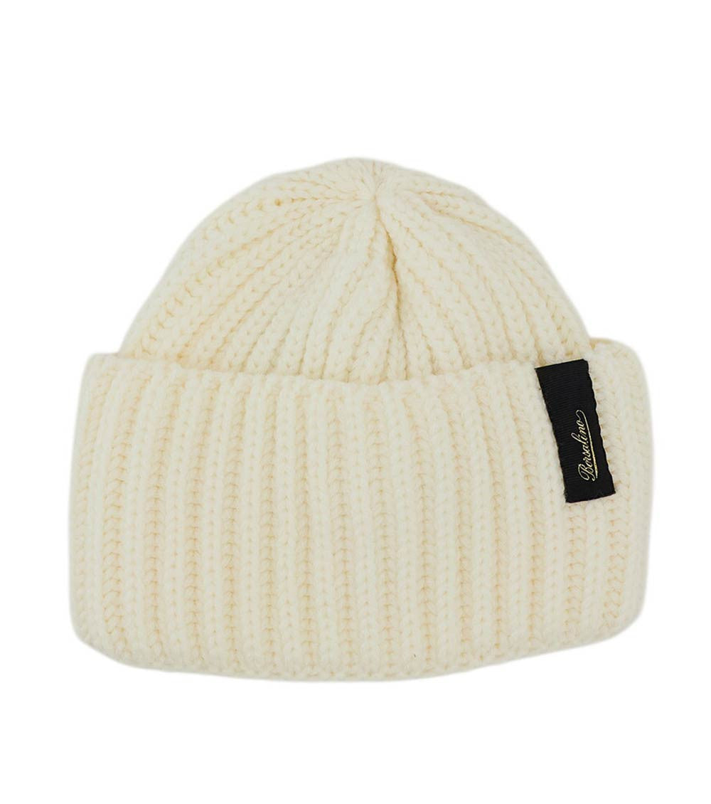 White Knitted Beanies Cap 1