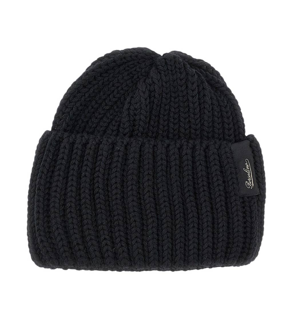 Black Knitted Beanies Cap 1