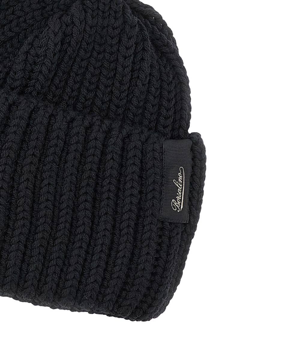 Black Knitted Beanies Cap 2