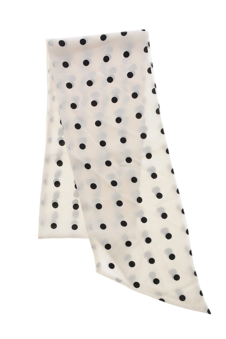White Polka Dot Scarf 1