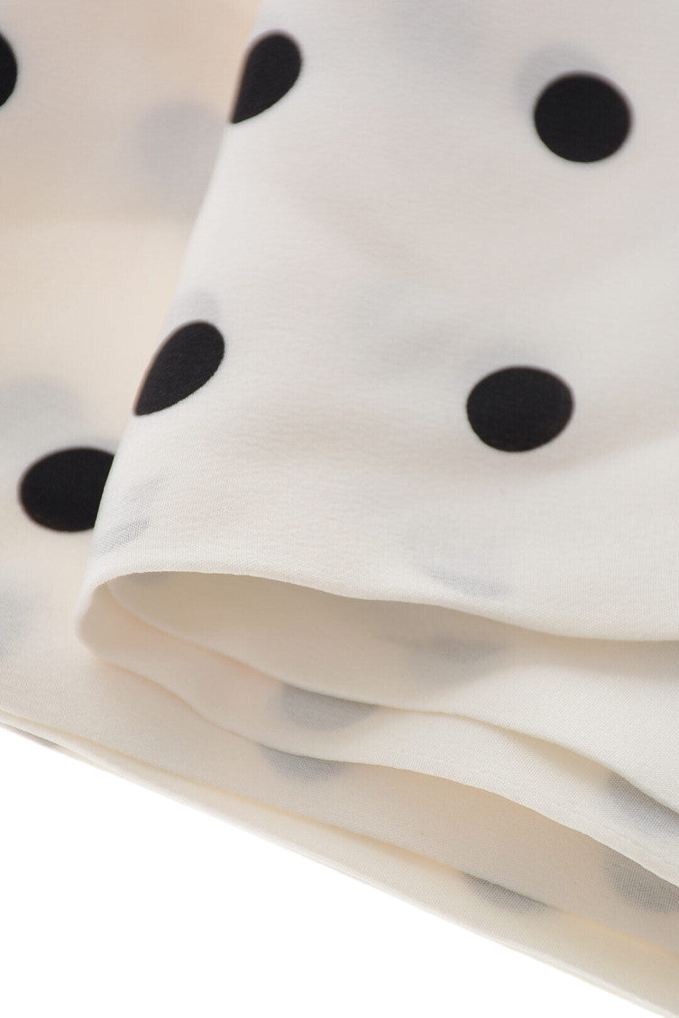 White Polka Dot Scarf 2