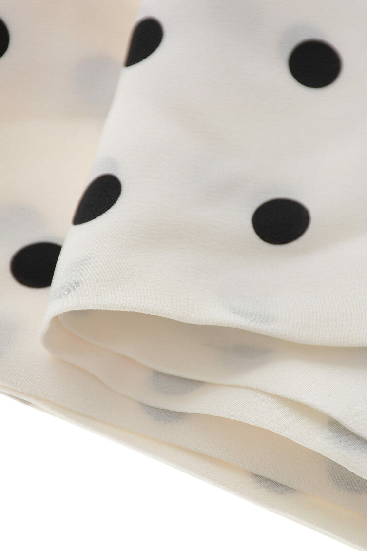 White Polka Dot Scarf 3