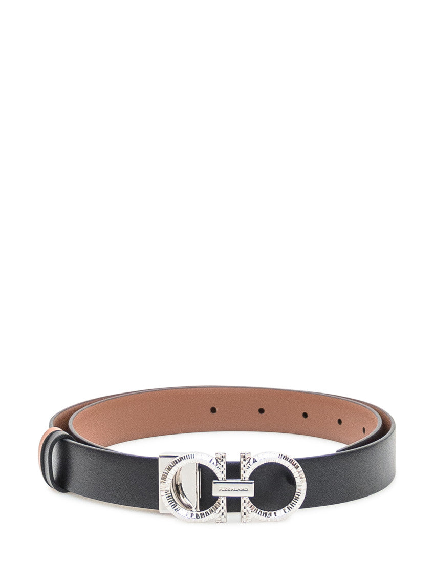 Black Solid Reversible Belt 1