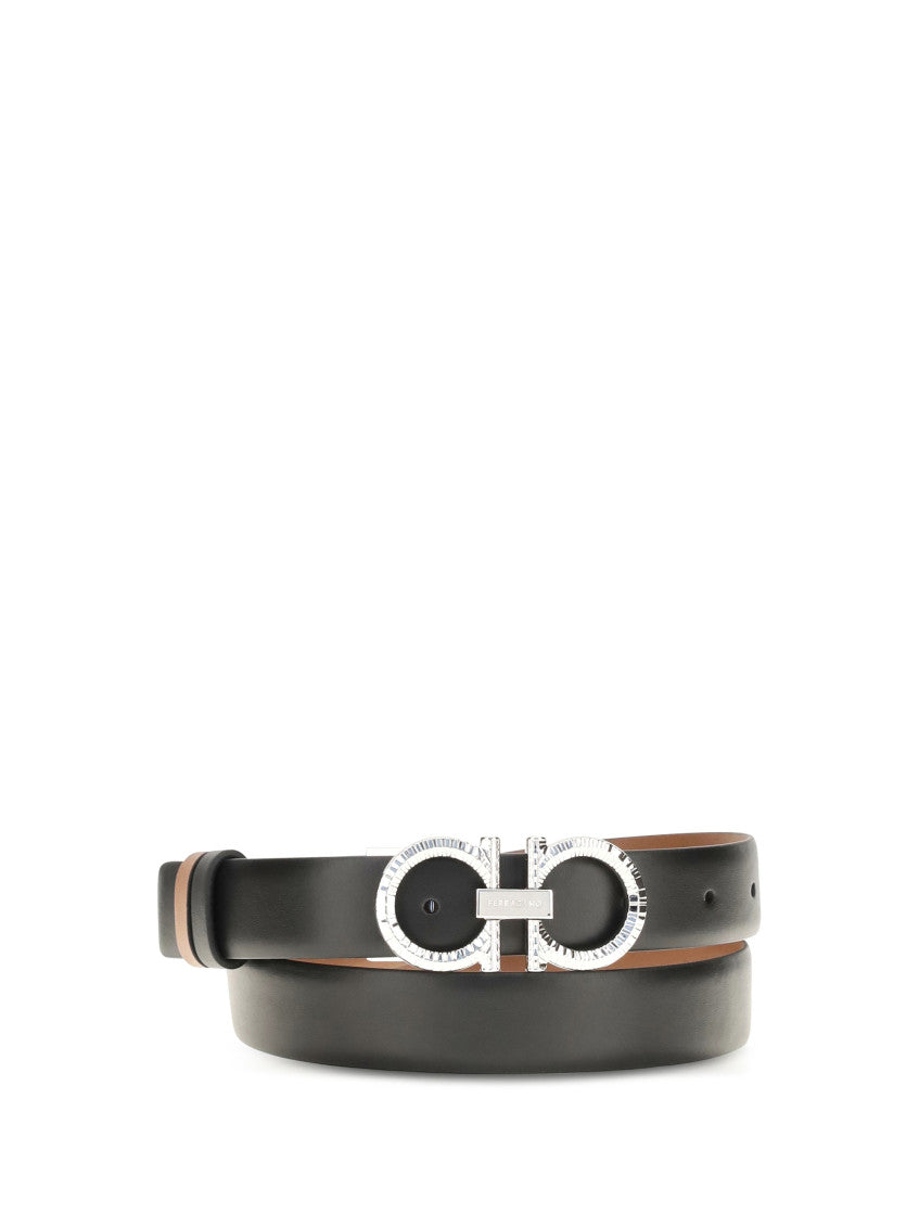 Black Solid Reversible Belt 2