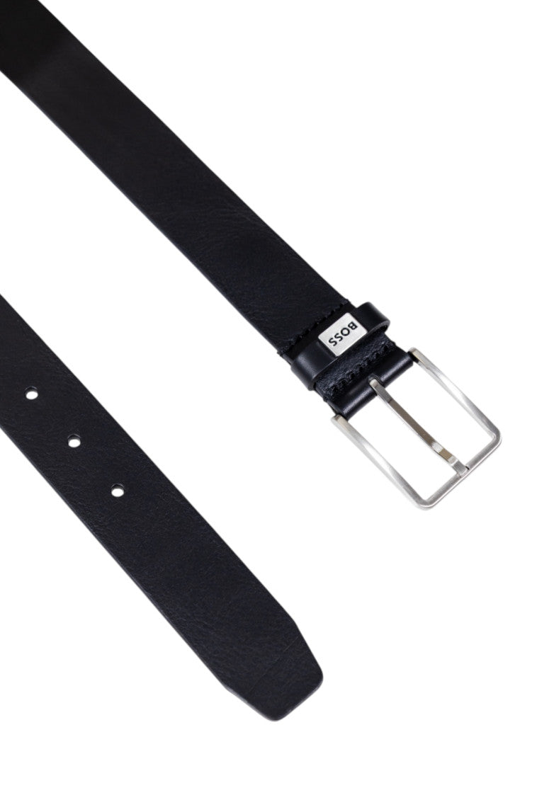 Black Solid Buckle Belt 4