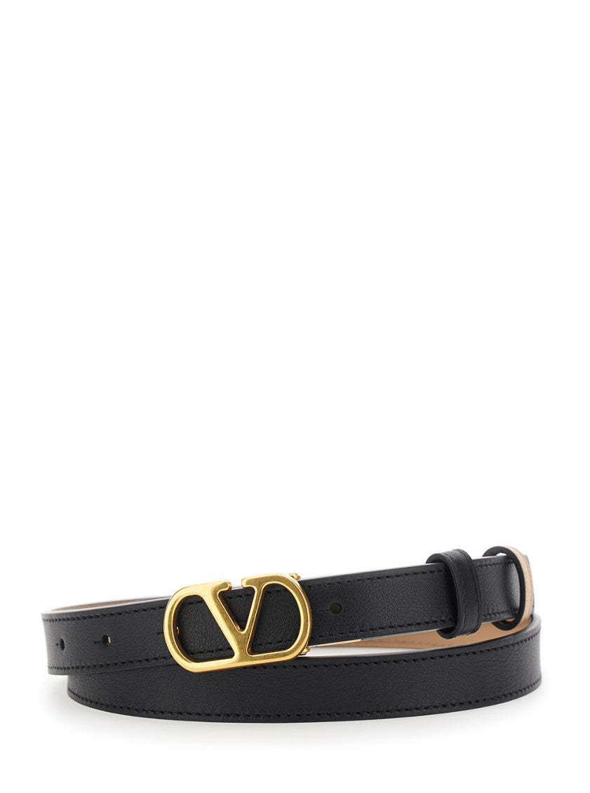 Black VLogo Reversible Belt 1