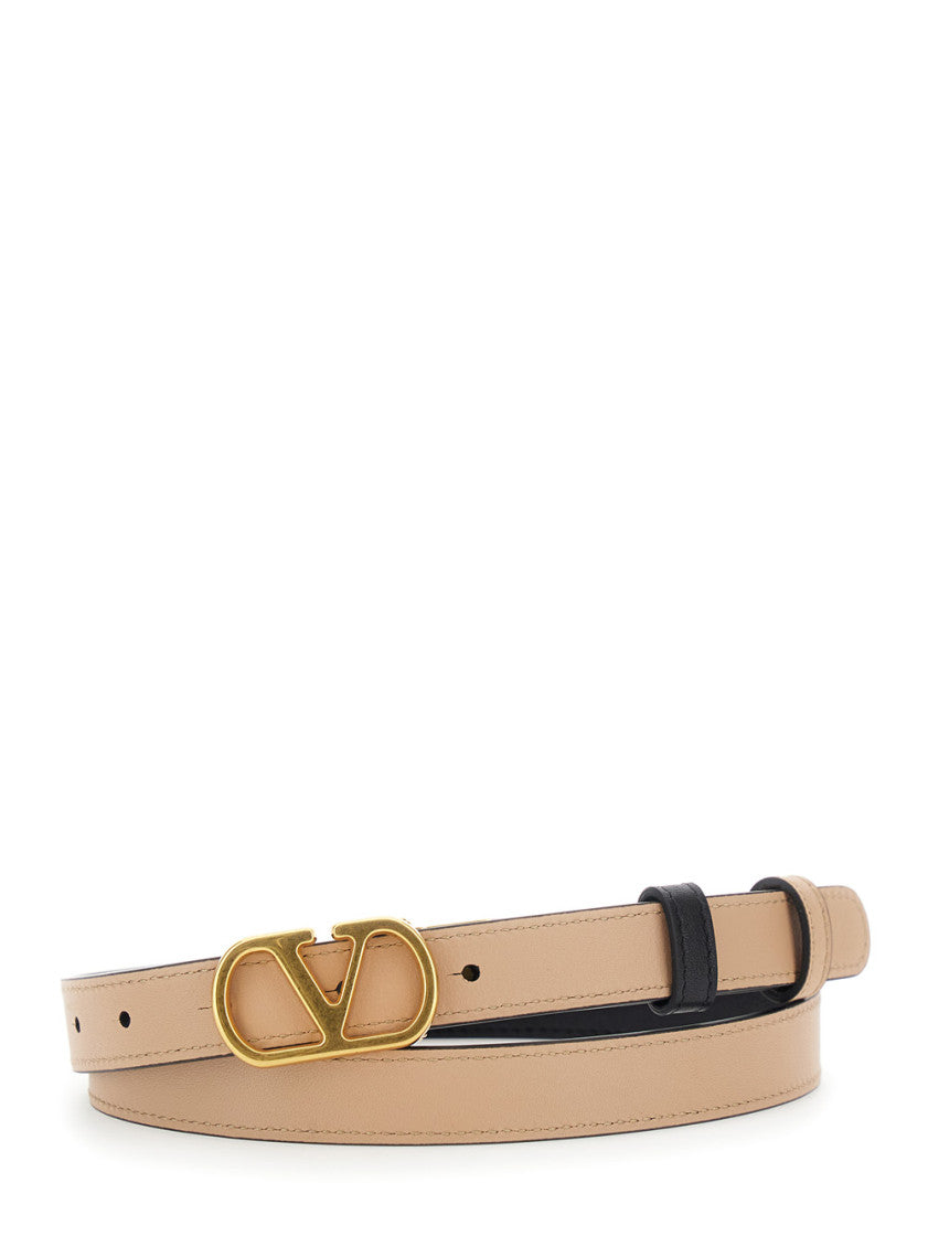 Black VLogo Reversible Belt 3