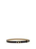 Black VLogo Solid Reversible Belt 1