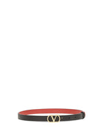 Black VLogo Signature Reversible Belt 1