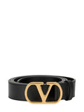 Black VLogo Signature Buckle Belt 1