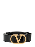 Black VLogo Signature Buckle Belt 1