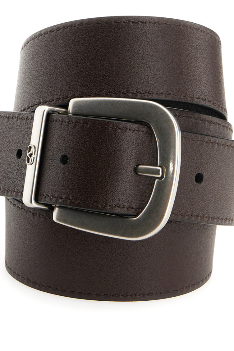 Black Solid Reversible Belt 2